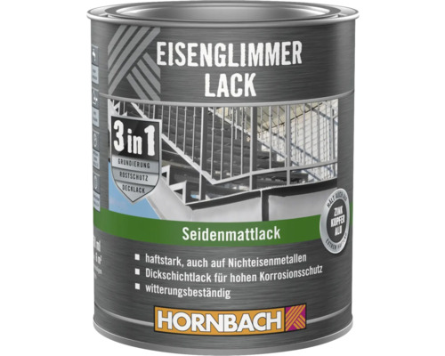 Barva na kov 3v1 HORNBACH 750 ml silnovrstvá samozákladová šedá DB 703