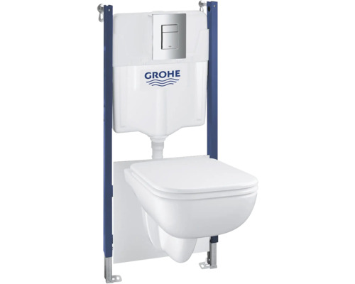 Závěsné WC set GROHE Solido Compact 5v1 bez splachovacího kruhu 39816000