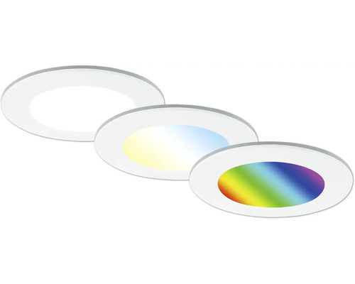 LED vestavné svítidlo s různými barvami světla