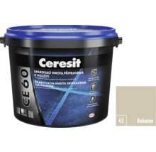 Ceresit CE 60 spárovací hmota připravená k použití v kbelíku s barevným vzorkem Bahama