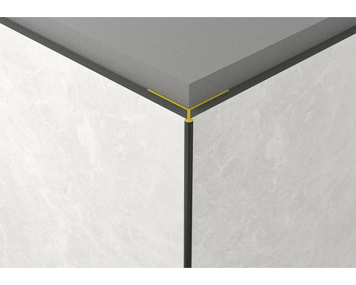 Vnější profil ROCKO TILES 45° 2800 mm bronzový odstín Roh s obklady, obkladovou lištou a soklovou lištou