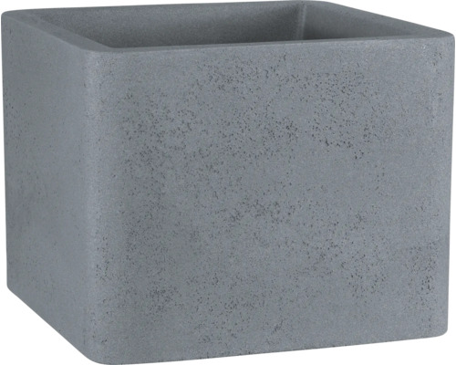 Květináč plastový Geli Cube kvadrát 38 x 38 x 33 cm světlý beton