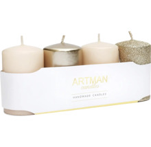 Čtyři svíčky ve tvaru sloupku v balení