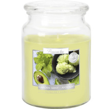 Vonná svíčka zahradní máta avokádo ve skle