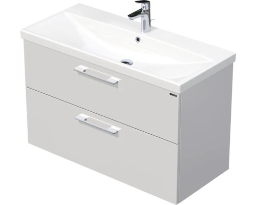 Koupelnová skříňka s umyvadlem Intedoor SANTE bílá vysoce lesklá 100 x 65 x 45 cm SA 100 2Z A0016