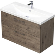 Koupelnová skříňka s umyvadlem Intedoor SANTE dub tmavý 100 x 65 x 45 cm SA 100 2Z D370