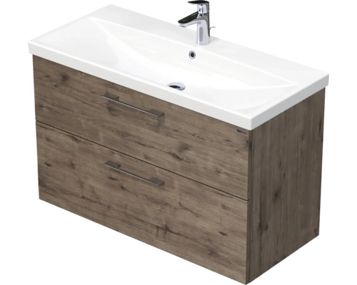 Koupelnová skříňka s umyvadlem Intedoor SANTE dub tmavý 100 x 65 x 45 cm SA 100 2Z D370 Koupelnová skříňka s umyvadlem Intedoor SANTE dub tmavý 100 x 65 x 45 cm SA 100 2Z D370