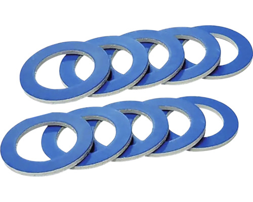 Několik modrých těsnicích kroužků