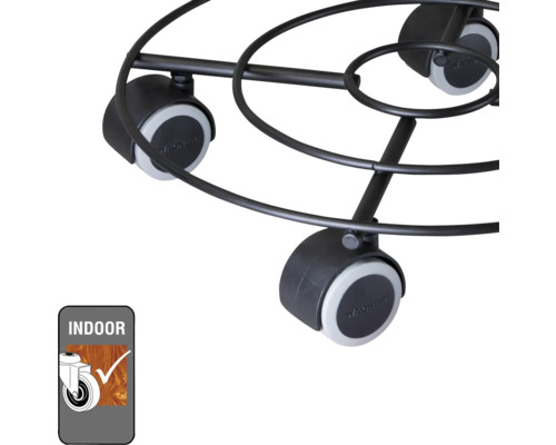 Květinový vozík z kovu s kolečky pro vnitřní použití