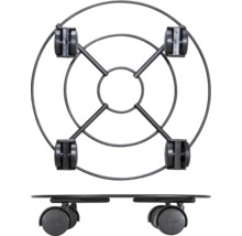 Kovová podložka pod květináč se čtyřmi kolečky