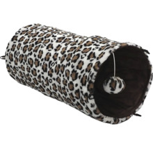 Hračka pro kočky tunel šusticí plyšový 50 x 24 cm leopardí vzor