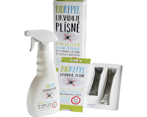 BIOREPEL Sprej proti plísním na zdi a omítky (tzv. chytrá houba) BIOREPEL Sprej proti plísním na zdi a omítky (tzv. chytrá houba)