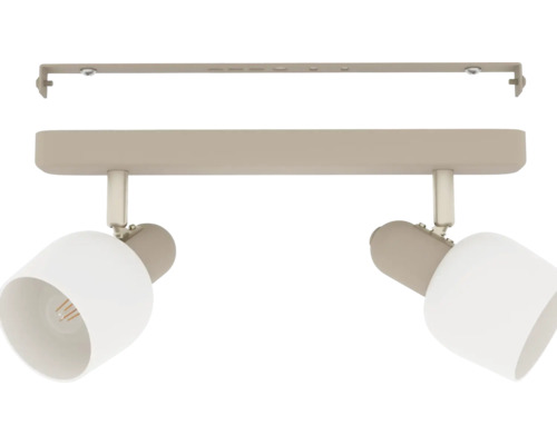 Stropní svítidlo se dvěma reflektory a montážním materiálem