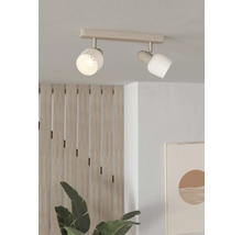 Stropní svítidlo se dvěma bodovými světly v obývacím pokoji