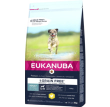 Eukanuba suché krmivo pro dospělé psy malých a středních plemen, receptura bez obilovin, 3 kilogramy
