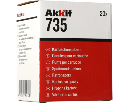 Špičky na kartuše Akkit 735, 20 ks