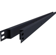 Dvě montážní lišty profilu U s montážními otvory pro montáž do racku.