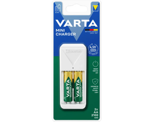 Nabíječka mini Varta Plug Charger + 2x baterie AA 2100 mAh R2U