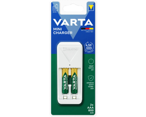 Nabíječka mini Varta Plug Charger + 2x baterie AAA 800 mAh R2U