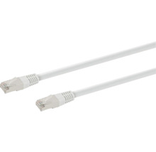 Bílý síťový kabel s konektory RJ45