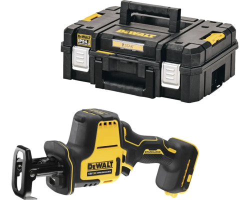 Aku mečová pila 18V DeWalt DCS369NT, bezuhlíková, v kufru, bez aku a nabíječky DeWalt akumulátorová šavlová pila v sadě s kufříkem na nářadí