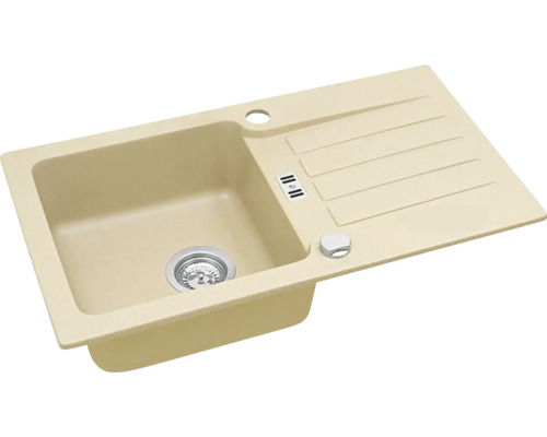 Kamenný dřez s odkapávací plochou