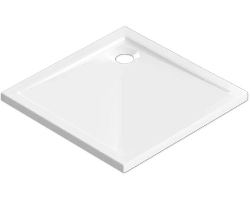 Sprchová vanička jungborn Teso 80 x 80 x 4,5 cm bílá Lesklá 6032750 Čtvercová sprchová vanička s odtokem