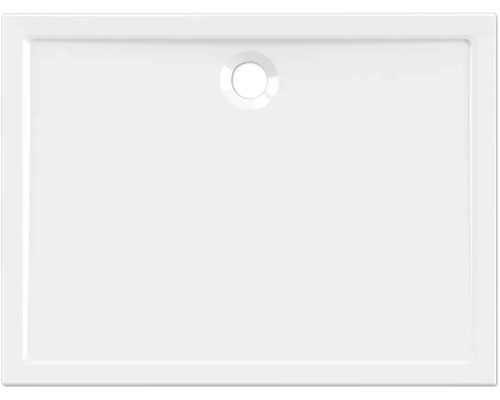 Bílá sprchová vanička s odtokem