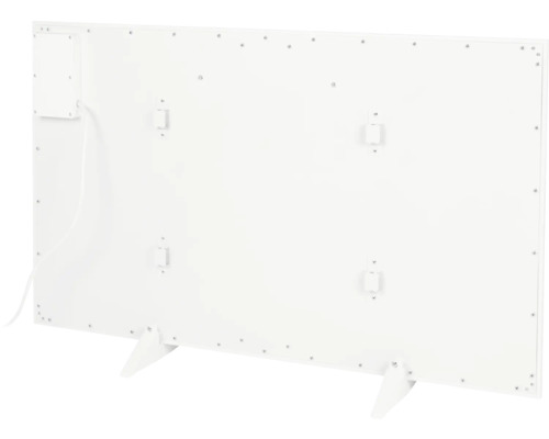 Zadní pohled na topný panel se stojanem