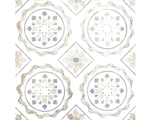 Vzor dlaždic s květinovými a geometrickými prvky
