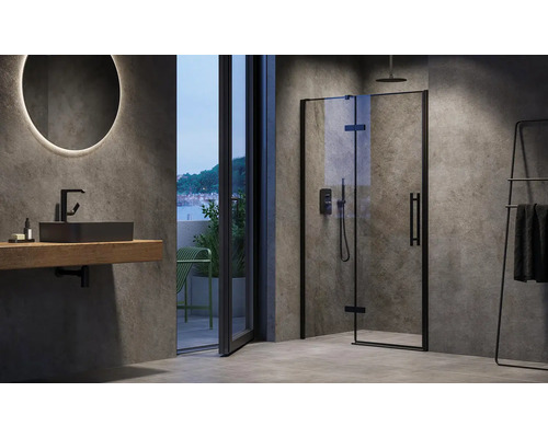 Sprchové dveře RAVAK Cool! COSD2-100 black+Transparent X0VVAC300Z1