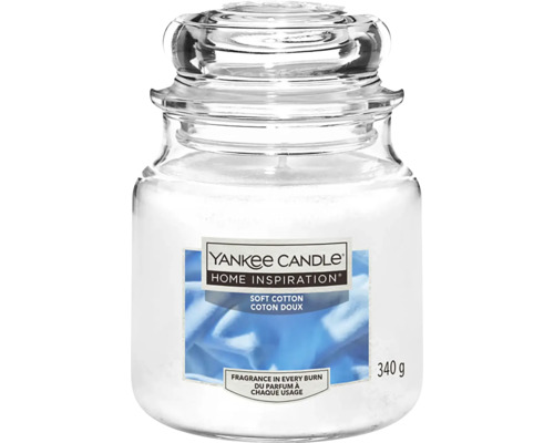 Yankee Candle vonná svíčka s vůní bavlny, 340 gramů