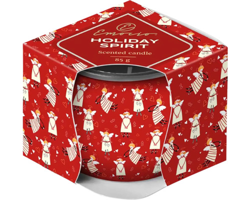 Vonná svíčka Emocio Holiday Spirit, 85 gramů, s motivem anděla