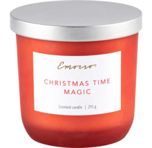 Vonná svíčka se stříbrným víčkem a nápisem Christmas Time Magic 255 gramů