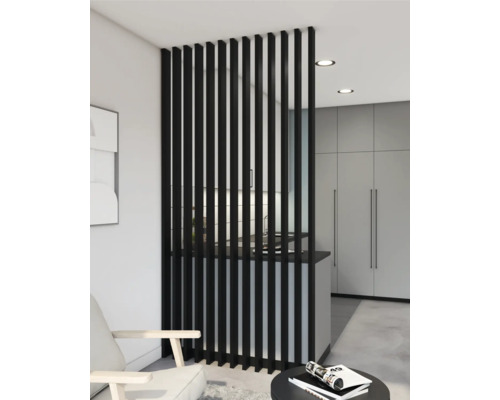 Lamela pro oddělení pokoje 22x88x2800 mm černá Lamela pro oddělení pokoje 22x88x2800 mm černá