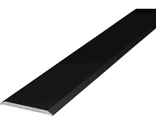 Přechodový samolepicí profil černý 24 x 2 mm, 1 m Plochý materiál z kovu