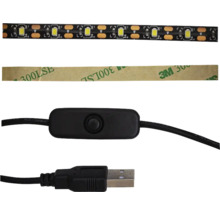 LED pásek s lepicí páskou, spínačem a USB konektorem