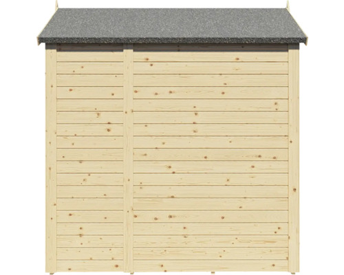 Dřevěný zahradní domek s bitumenovou střechou