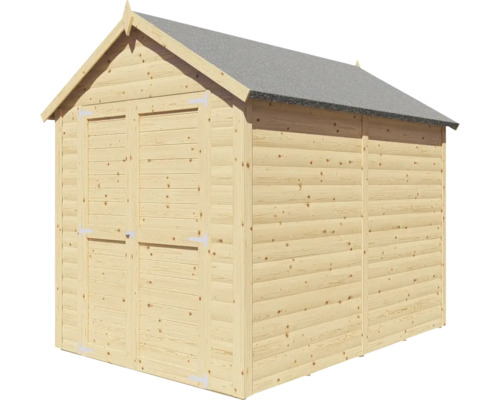 Dřevěný zahradní domek se sedlovou střechou