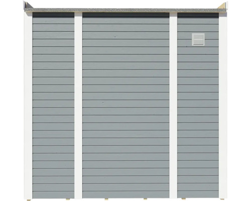 Stěna dřevěného zahradního domku s ventilací