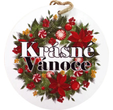 Vánoční ozdoba s nápisem ''Krásné Vánoce''