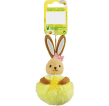 Velikonoční zajíček dekorativní závěs se stuhou a květinou