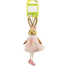 Velikonoční zajíček jako dekorace s šaty, mašlí a poutkem