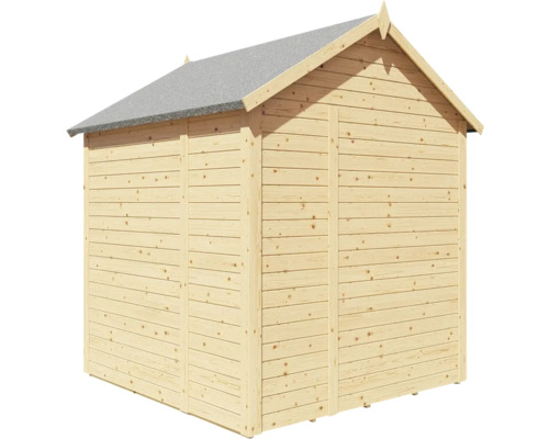 Dřevěný zahradní domek se sedlovou střechou