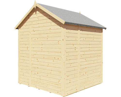 Dřevěný zahradní domek se sedlovou střechou