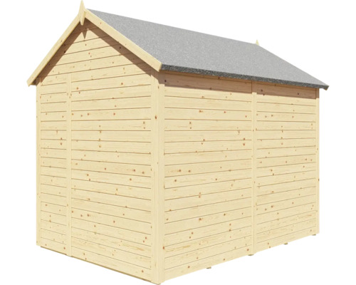 Dřevěný zahradní domek se sedlovou střechou