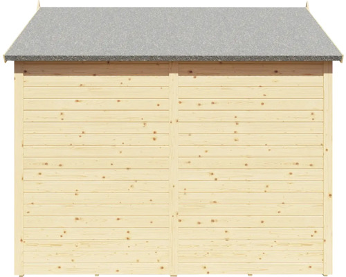 Dřevěný zahradní domek s lepenkou