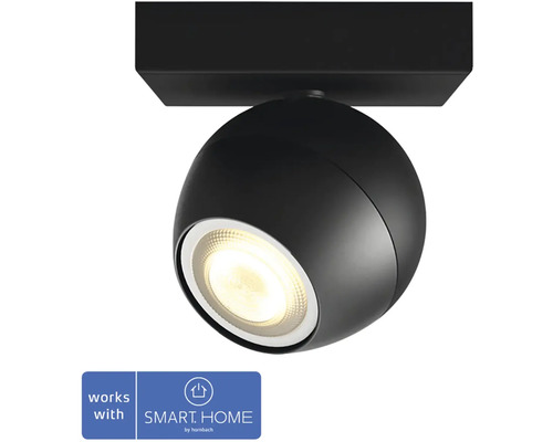 LED bodové osvětlení Philips HUE 50471/30/P9 Buckram 5W 350lm 2200-6500K černé - kompatibilní se SMART HOME by hornbach