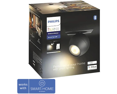 LED bodové osvětlení Philips HUE 50471/30/P6 Buckram 5W 350m 2200-6500K černé s dálkovým ovládáním - kompatibilní se SMART HOME by hornbach