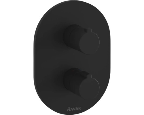 Podomítková termostatická sprchová baterie RAVAK Chrome černá X070432